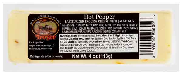 Hot Pepper Cheese Shelf Stable 4oz | Hill Country Amish