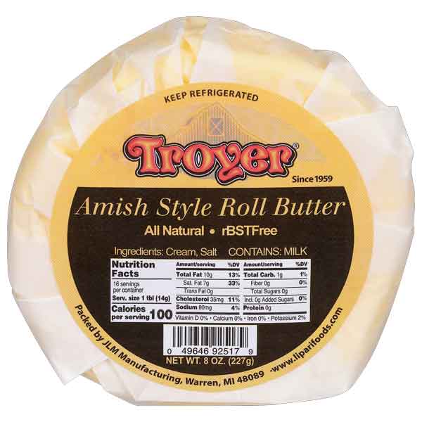 Amish Roll Butter Salted 8oz Hill Country Amish
